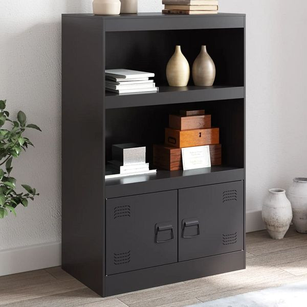 vidaXL Sideboard Schwarz 67x39x107 cm Stahl, Top-Qualität, 841667
