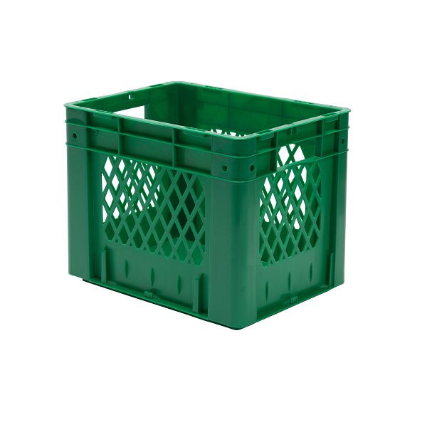 LA-KA-PE VTK 400/320-1, Euro-Schwerlast-Behälter, grün, Wände durchbrochen, 37432 02 13