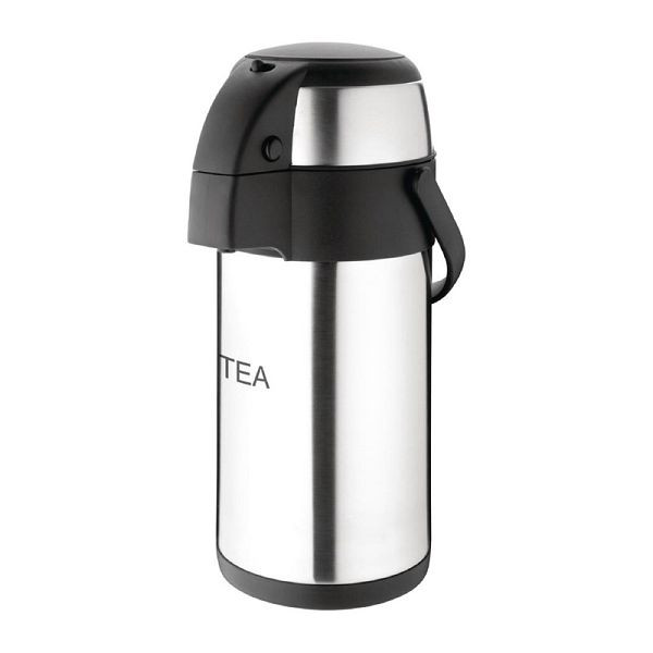Olympia isolierte Pumpkanne 3L TEA, Edelstahl, DP127, 5050984287114