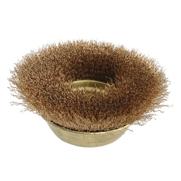 Dönges Topfbürste funkenfrei, Zinnbronzedraht gewellt, Durchmesser 125 mm, 191052