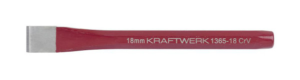 Kraftwerk Flachmeissel achtkant, 12 mm x 165 mm, einbrennlackiert, 1365-18