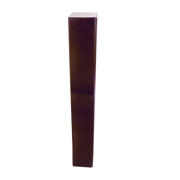Stein HGS Stilpoller 100 x 100 mm mit Flachkopf, ortsfest /zum Aufdübeln, mit Bodenplatte 200x200mm, gelb mit schwarzen Streifen, 3 Ösen (90°), 4075pbsonder-gs-3