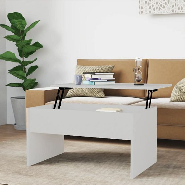 vidaXL Couchtisch Weiß 80x50,5x41,5 cm Holzwerkstoff, 809638