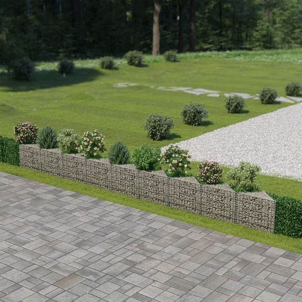 vidaXL Gabionenwand Verzinkter Stahl 630×30×50 cm, 143574