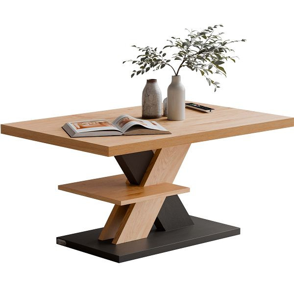 casaria Couchtisch Detroit Holz/Grau 90x60x45cm, 109885