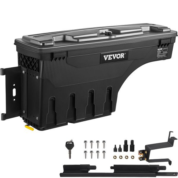 VEVOR LKW-Ladefläche Staufach, abschließbarer Deckel, wasserdicht ABS Radkasten Werkzeugkasten 25 L, KCLJGJXJSYCBDIFK7V0