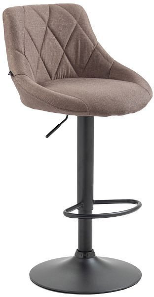CLP Barhocker Lazio Stoff schwarz, taupe, 321781, 4251756486839