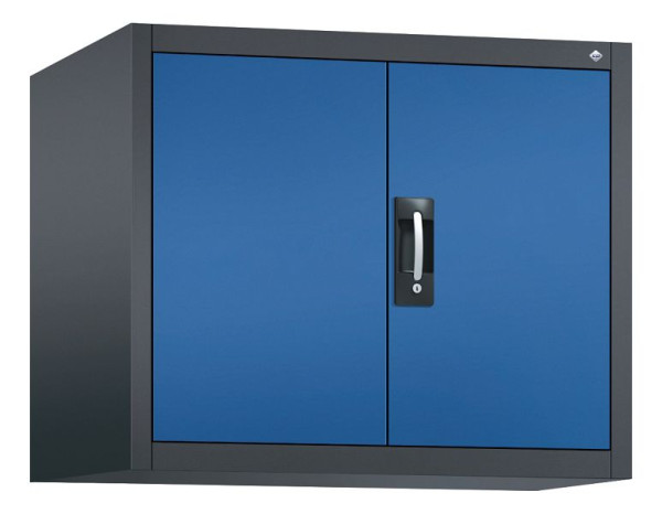 C+P Aufsatzschrank Acurado, H790xB930xT600mm, Farbe: Schwarzgrau / Enzianblau, Muldengriff, 9295-000 S10005