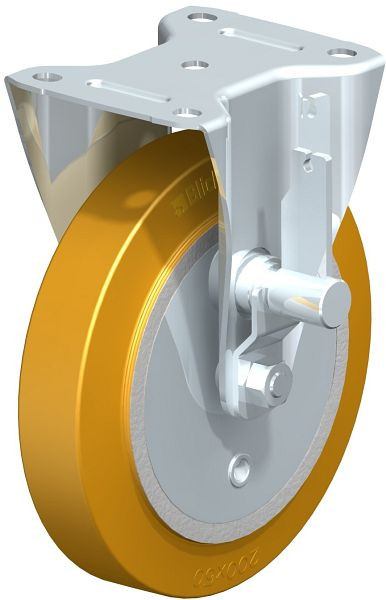 Blickle B-GTH 200K-TB Bockrolle mit Trommelbremse, Blickle Extrathane®, Hellbraun, 842758