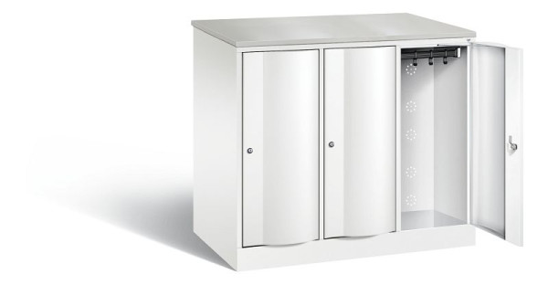 C+P XL-Schließfachschrank Resisto, H1077xB1148xT640mm, Farbe: Verkehrsweiß, 8271-373 S10079