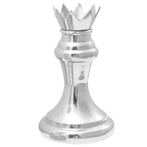 vidaXL Schachskulpturen 2 Stück Silber Aluminium, 42000148
