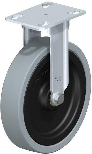 Blickle BKPA-VPA 150K Apparate-Bockrolle mit Anschraubplatte, Vollgummi, Grau, 289041