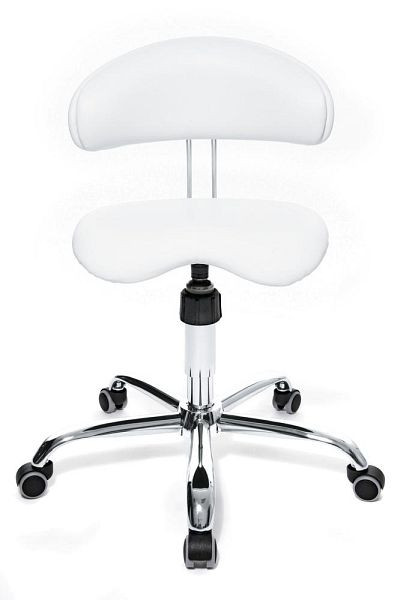Deskin Drehstuhl SITNESS MEDICO, Fußkreuz Stahlkreuz verchromt, Bezug Kunstleder, Farbe weiß, 278968