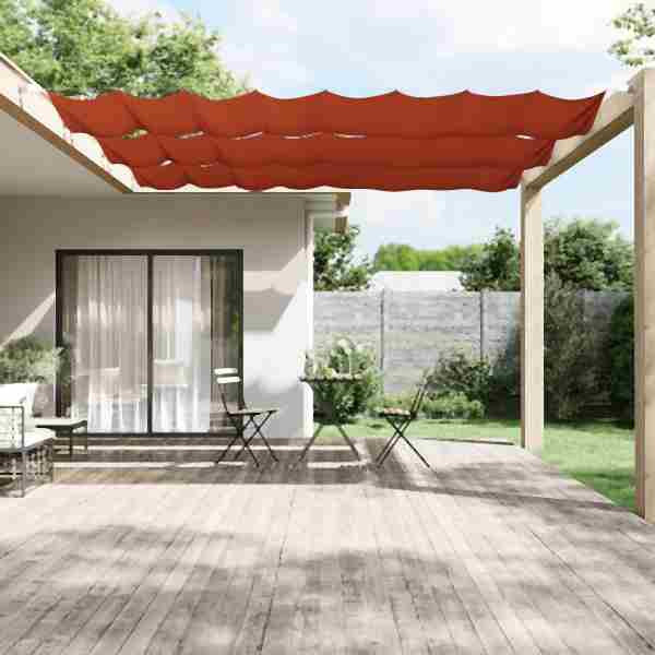 vidaXL Senkrechtmarkise Terrakotta 100x1200 cm Oxford-Gewebe, 148359