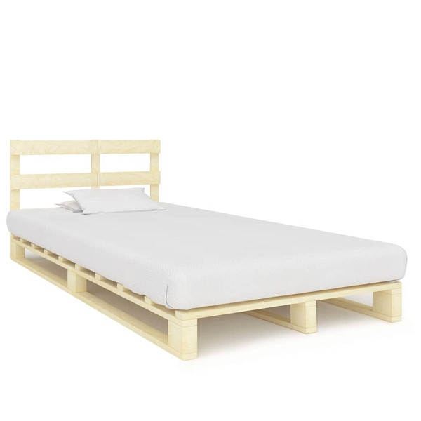 vidaXL Palettenbett Massivholz Kiefer 120×200 cm, 285243