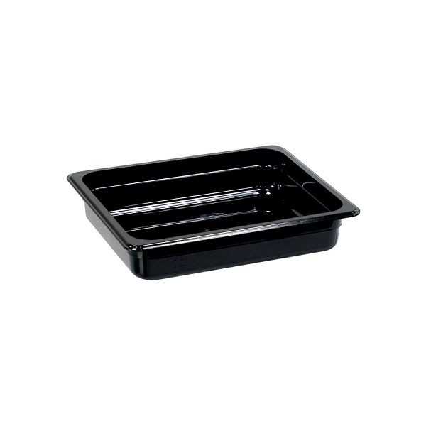 Stalgast Gastronormbehälter, Polycarbonat, schwarz, GN 1/2 (65 mm), GN1212065