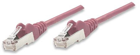 INTELLINET Netzwerkkabel, Cat5e, F/UTP, RJ45 Stecker / RJ45 Stecker, 0,5 m, Pink, 452922