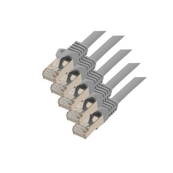 S-Conn RJ45 Patchkabel S/FTP, PIMF, Rohkabel CAT 7 Halogenfrei VE: 5 Stück, 0,25m, 75511-0.25-SET5