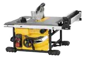 DeWalt Kompakte 210 mm Tischkreissäge, beidseitig zahnstangengeführter Parallelanschlag, DWE7485-QS