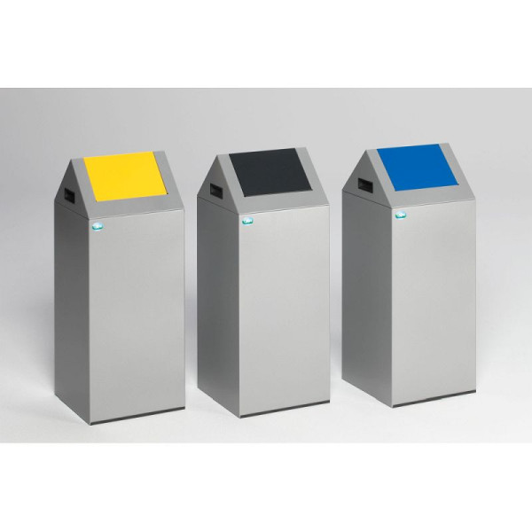 STEIN HGS Wertstoffsammelgerät WSG 55 S, selbstlöschend, Silber (ähnl. DB 701), Silber (ähnl. DB 701), enzianblau (RAL 5010), 82058.0005
