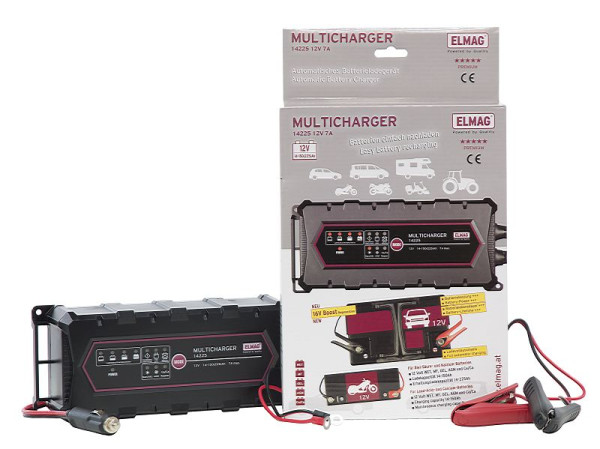ELMAG Automatisches Batterieladegerät 12 V MULTICHARGER 14225, max. 7, 0 A, 56032