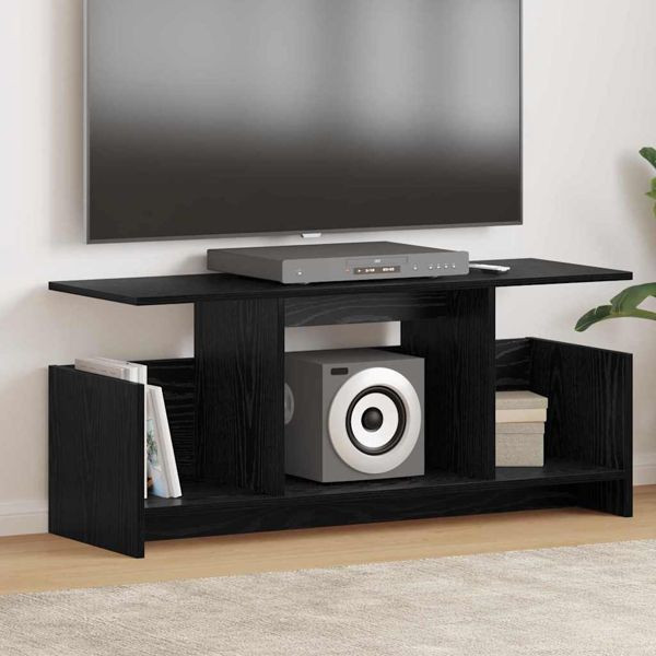 vidaXL TV-Ständer Schwarz Eichen-Optik 102 x 35 x 45 cm Holzwerkstoff, 890993