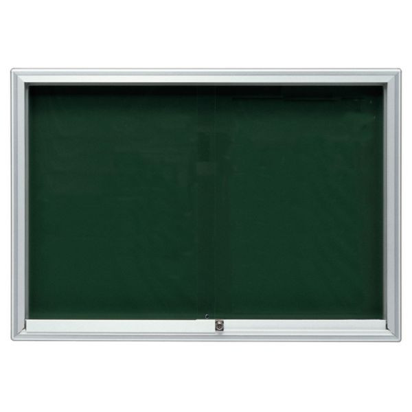 Stein HGS Innenschaukasten -Infomedia SM- mit Schiebetür, grün, RAL-Farbe nach Wahl lackiert, 80mm/40mm, Maße (BxH): 2000 x 1000 mm, 21387-020101