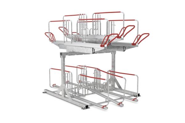 WSM Doppelstockparker BikeHub Economy 2/12 mit 12 Einstellplätzen zweiseitig, 105600047
