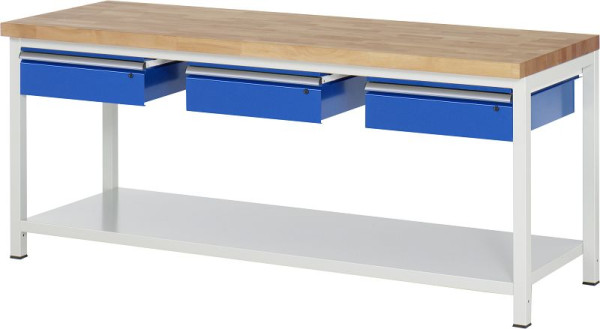 RAU Werkbank Serie 8000 - Modell 8003A6, B2000 x T700 x H840-1040 mm, 03-8003A6-207B4H.11