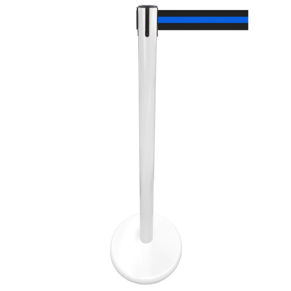 Stein HGS Personenleitsystem -P-Line Future-, Metall/ anthrazit, schwarz/blau waagerecht (geblockt), mit Gurtendstück (Standard), 15695-0702