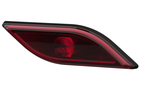 HELLA Schlussleuchte - Shapeline Style Small - LED - 24/12V - geklebt - Lichtscheibenfarbe: rot - Kabel: 250mm - AMP/Male - hinten rechts, 2SA 013 324-221