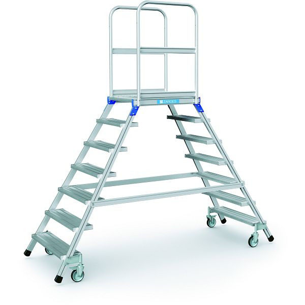 ZARGES Podesttreppe, beidseitig 7 Stufen, 41985, 4003866419852