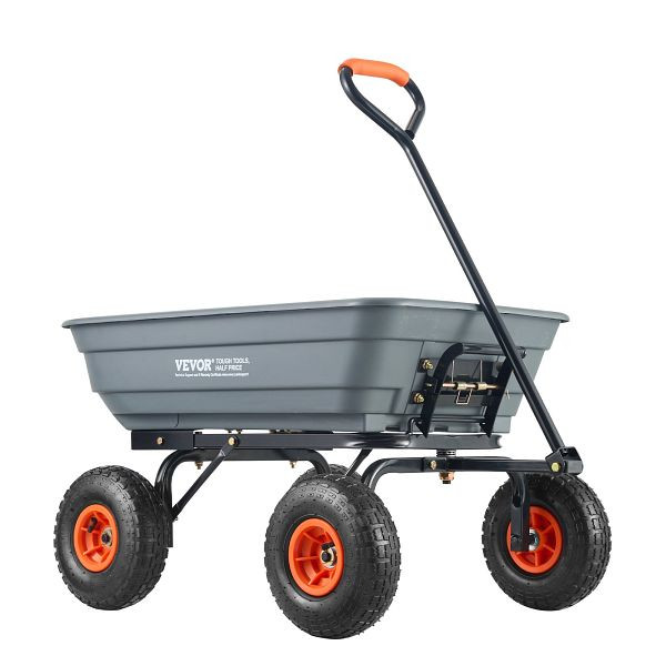 VEVOR Transportwagen Gartenwagen Schubkarre Handwagen Kippfunktion 270 kg, SLZXTC600B005GQJAV0