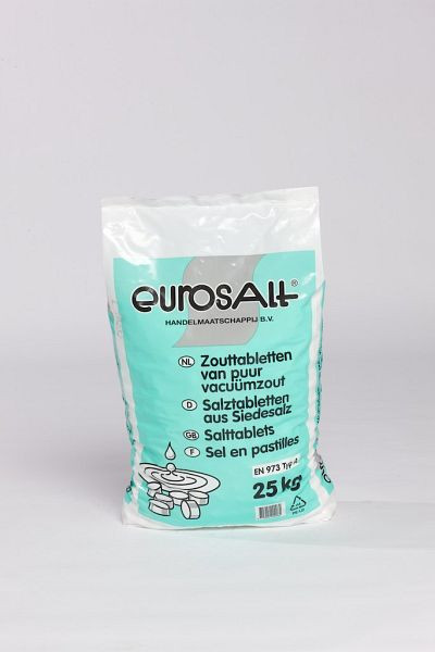 Eurosalt Palette Salztabletten/Regeneriersalz/Salz Pastillen für Wasserenthärtungsanlagen und Schwimmbäder 1000 kg - (40 x 25kg), 1000-01