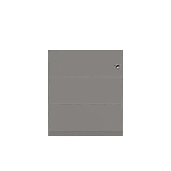 Bisley Rollcontainer Note™, 3 Schubladen, Tiefe 565 mm, Griffleiste, 649 slate, NWA59M7SSS649