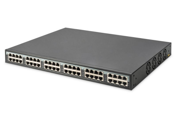 DIGITUS 24-Port Gigabit Ethernet PoE+ Injektor, 802.3af/at, 370 W, DN-95117