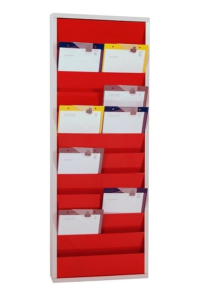 Eichner Metall-Plantafel für den Werkstattbereich zweireihig, Rot, 9019-00202-05
