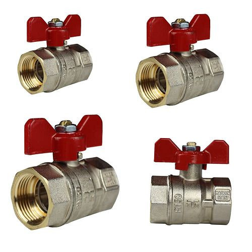 Environ Messing Kugelhahn IG x IG Flügelgriff Rot, 1" IG x 1" IG, EN2360012