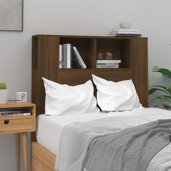 vidaXL Kopfteil mit Ablagen Braun Eichen-Optik 100x18,5x104,5 cm, 817266