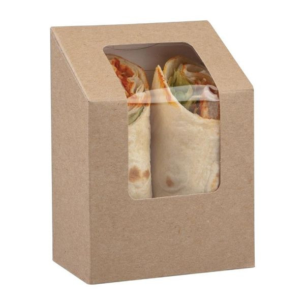 Colpac Kompostierbare Wrapboxen mit PLA-Sichtfenster, VE: 500 Stück, FA378