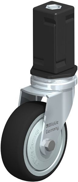 Blickle LRA-PATH 75K-FK-EV05 Apparate-Lenkrolle mit Expander, Thermoplastisches Polyurethan, Grau, 848672