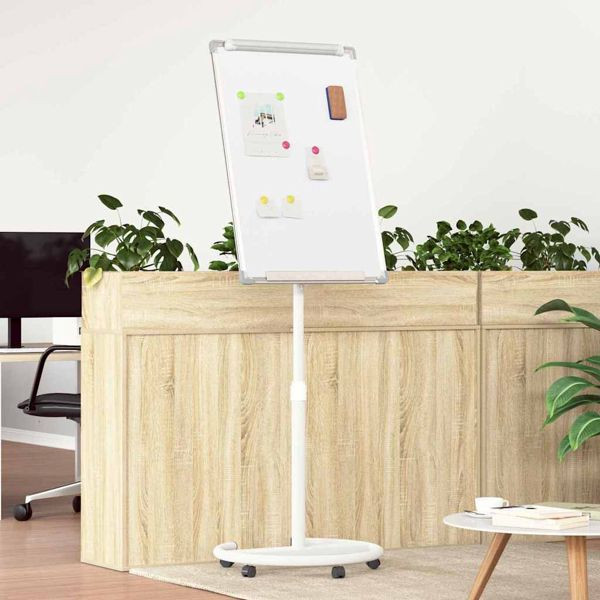 vidaXL Magnetische Weißwandtafel Weiß und grau 62 x 62 x 195 cm EPS, 42019278