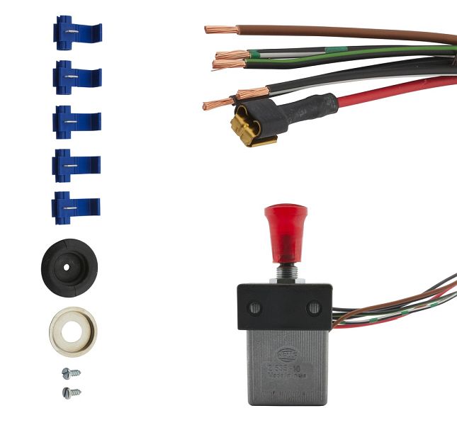 HELLA Warnblinkschalter 24V Für Traktor - Druckbetätigung Mit Rotem Kontrolllicht