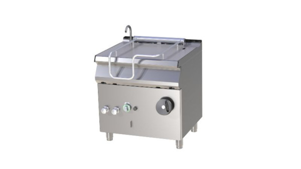 RM Thermik Serie 700, Gas-Kippbratpfanne, 50 L, Legierter Stahl (12 mm), manuelle Kippvorrichtung, BR-780G