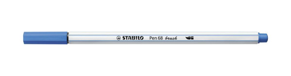 STABILO Premium-Filzstift Pinselspitze Pen 68 brush - Einzelstift - dunkelblau, 568/41
