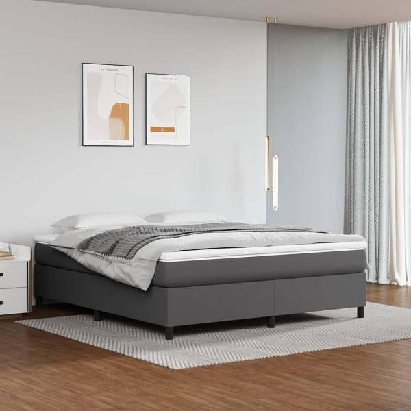 vidaXL Bettgestell Grau 180x200 cm Kunstleder, 3121063, 8720287237242