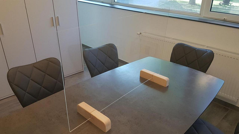 SARAR Spuckschutz Aus 8mm Echtes SICHERHEITSGLAS - (B) 100 Cm X (H) 60