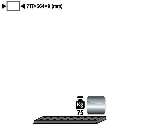 asecos Lochblecheinsatz Standard für Unterbauschränke mit einer Breite von 890 mm für Modell(e): UB90 mit Breite 890/1400 mm, 19619