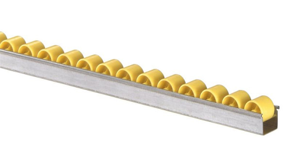 BS Rollen Röllchenleiste mit Normalröllchen Durchmesser 28 mm, Teilung 50 mm, 415.001