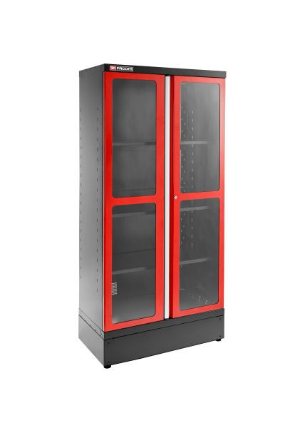 Facom JLS3 LAGERSCHRANK H 2M 2 TÜREN VERGLAST L1000MM ROT, JLS3-A1000PV
